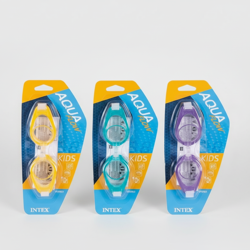 Intex Aqua Flow Kids Swim Goggles – Comfortable & Durable (3–8 Years) #55602
