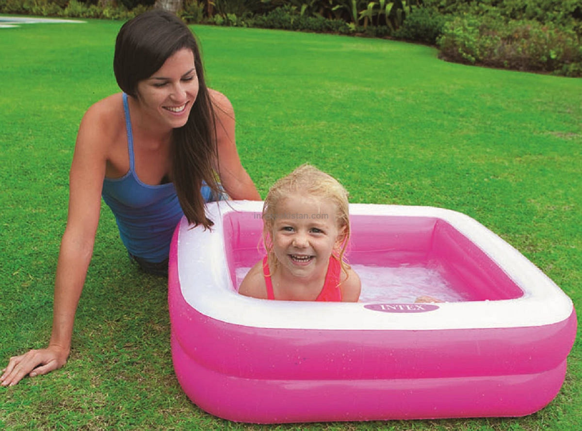 INTEX Play Box Baby Pool – 33.5″ x 33.5″ x 9″ (85cm x 85cm x 23cm) #57100
