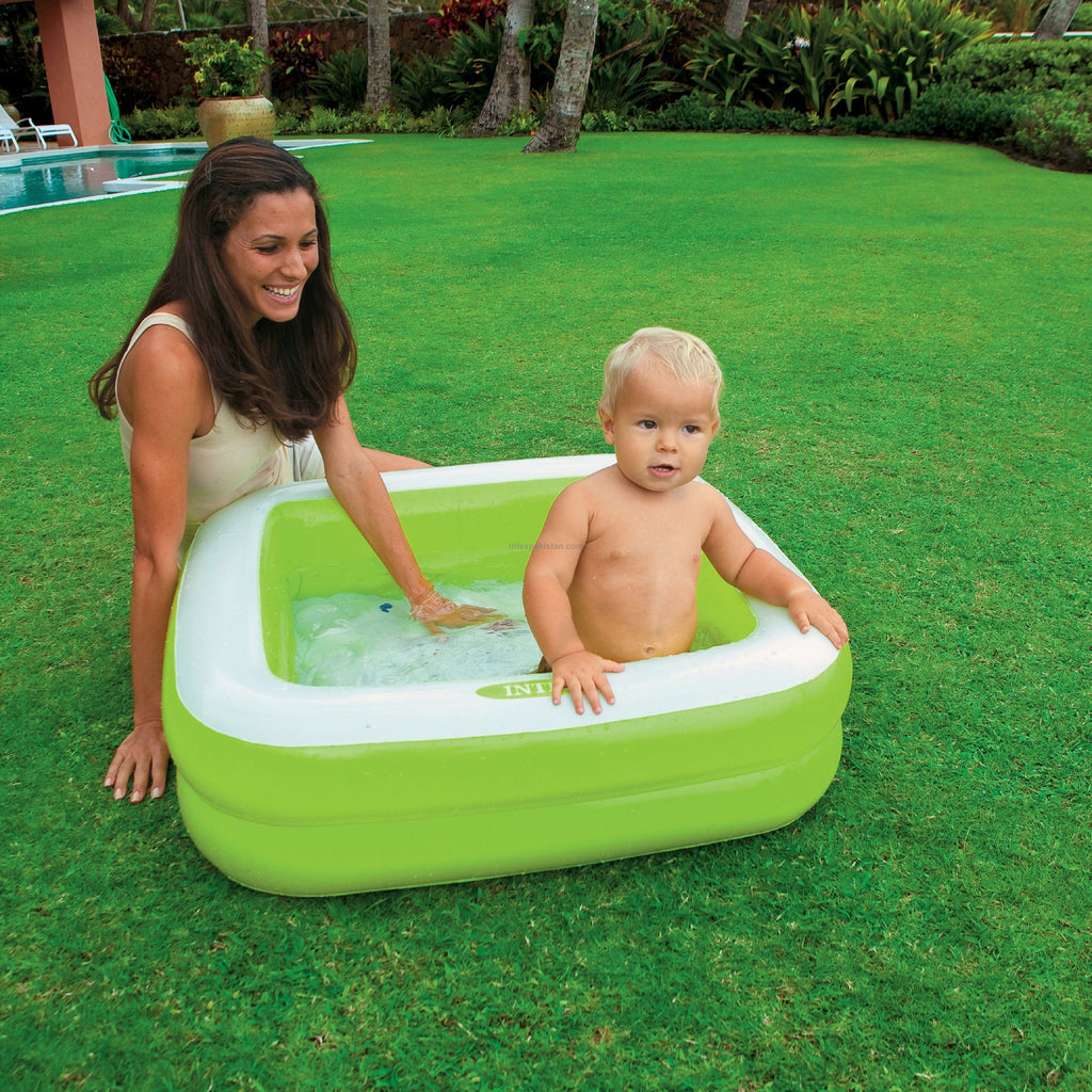 INTEX Play Box Baby Pool – 33.5″ x 33.5″ x 9″ (85cm x 85cm x 23cm) #57100