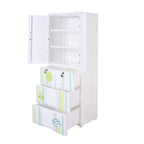 Kideez Wardrobe – Green Flower Print | Stylish & Spacious Kids Storage