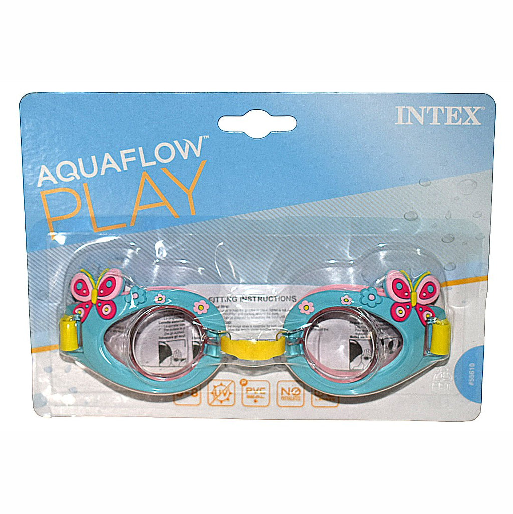 Intex Fun Kids Swimming Goggles – Shark, Crab & Butterfly (3–8 Years) #55610