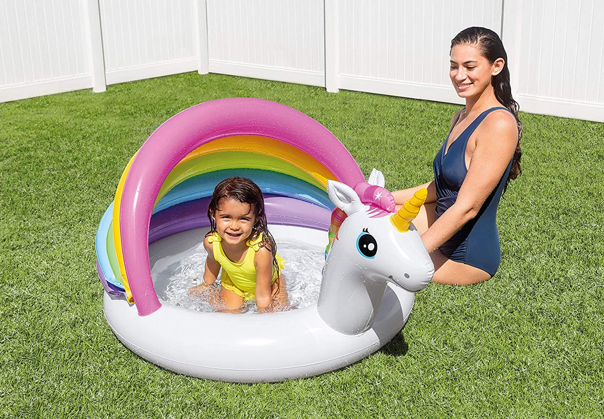 INTEX Unicorn Baby Pool (39.37″ x 106.3″ x 96.46″) #57113