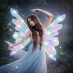 Magic Glow Fairy Wings – Light & Music Costume
