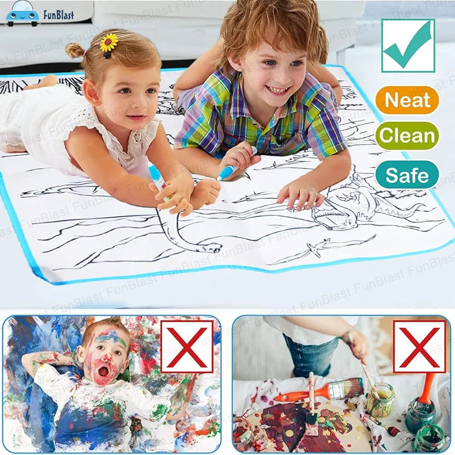 Kids’ Painting Mat with Colors – Easy Washable & Reusable