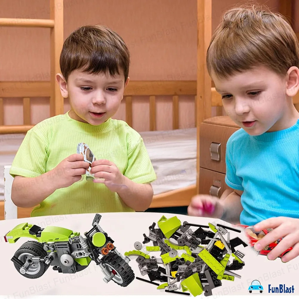 Architect Bricks Toy Set – Highway Cruiser 3-in-1 Building Kit (129+ Pcs)