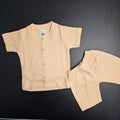 New Born Baby Dress – Dots Print, Orange Colour