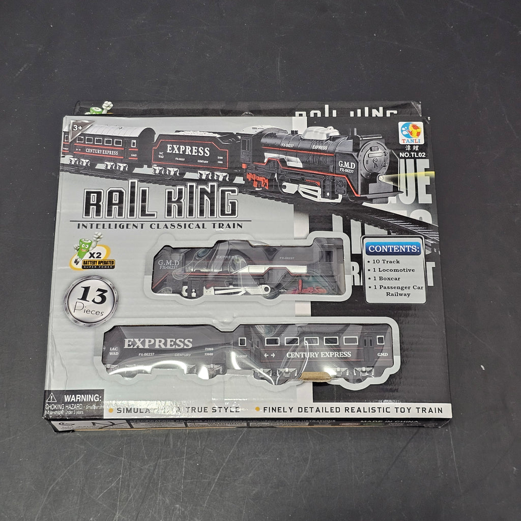 Rail King Intelligent Classic Train Set – 13 Pcs Track & Train Playset