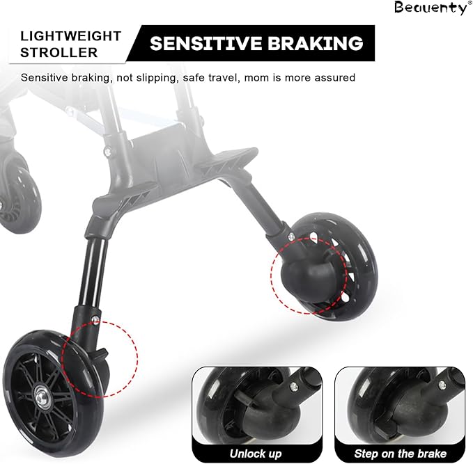 Two-Way Push Compact Baby Stroller – Lightweight & Anti-Rollover Design