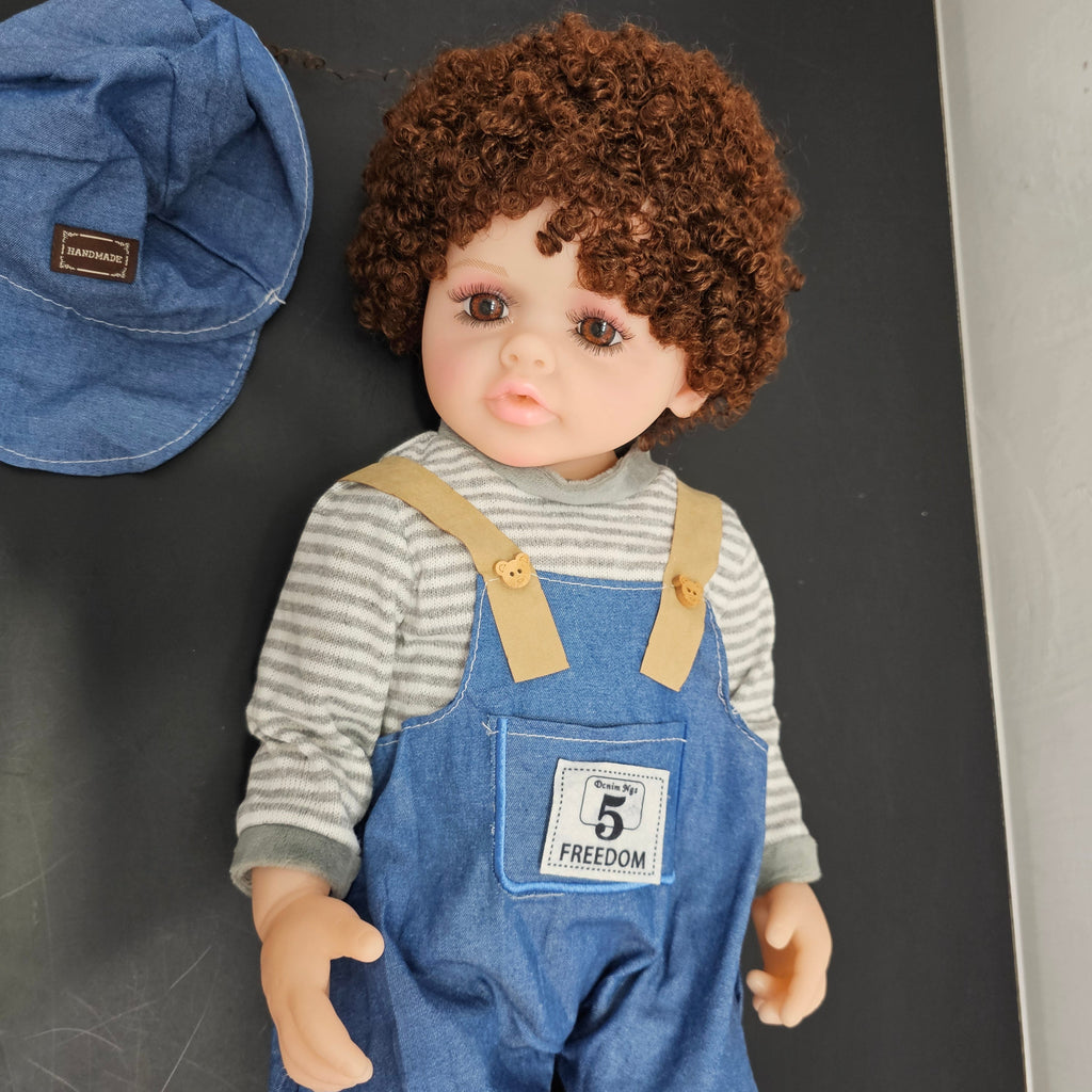 55cm Baby Silicone Doll – Lifelike Real Baby with Accessories