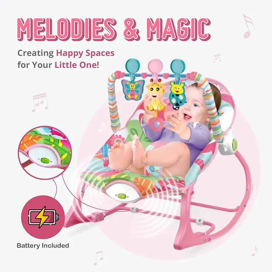 Baby Rocker – Infant to Toddler with Fold-Out Kickstand (0M+, 40 lbs / 18 kg)