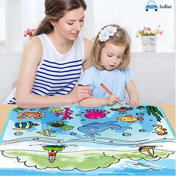 Kids’ Painting Mat with Colors – Easy Washable & Reusable