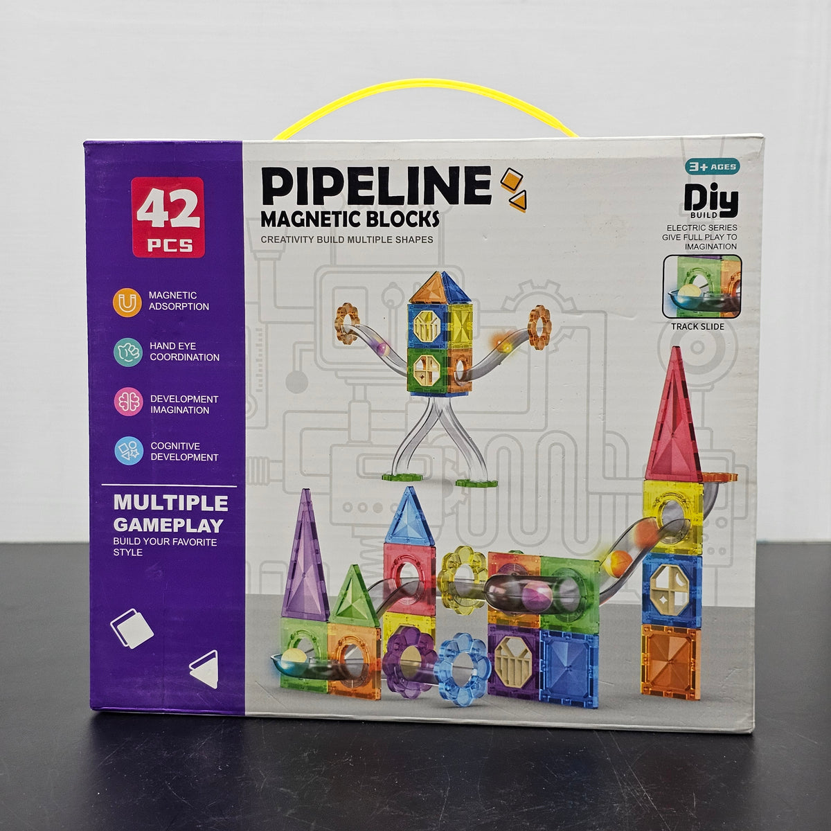 Pipe Line Magnetic Block Building Set – 42 Pcs Creative STEM Toy