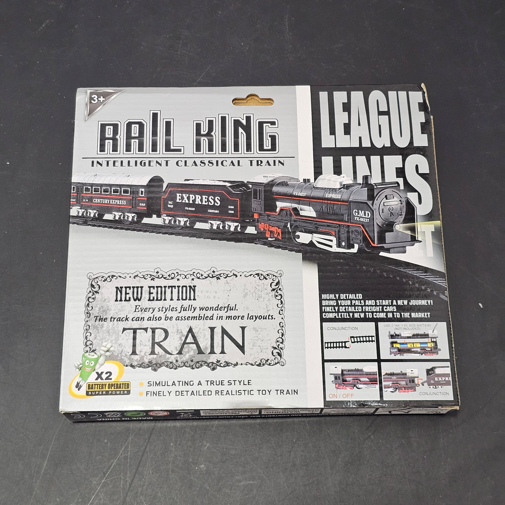 Rail King Intelligent Classic Train Set – 13 Pcs Track & Train Playset