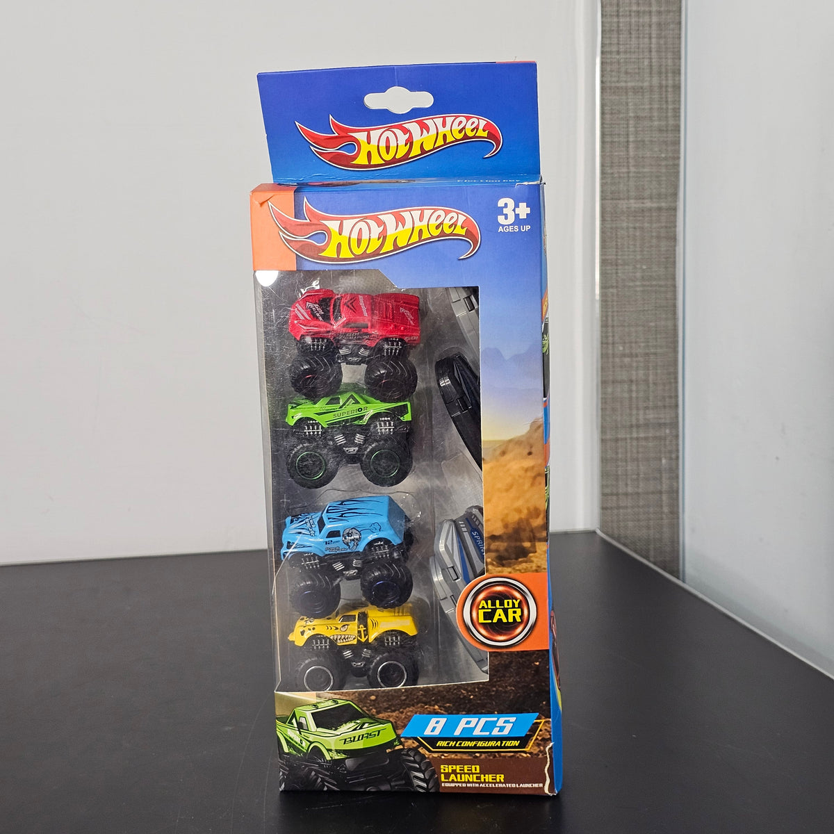 Hot Wheels Monster Trucks Mini Mystery with Key Launcher
