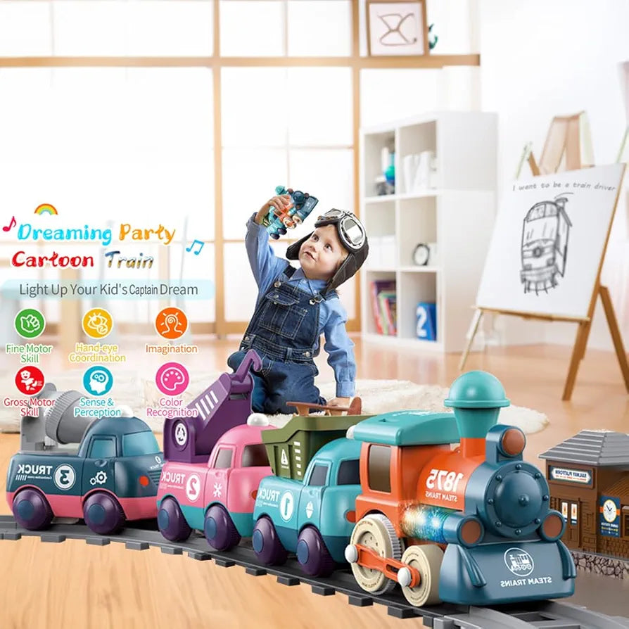 Rail Train Toy Set – Musical Educational Train with Lights