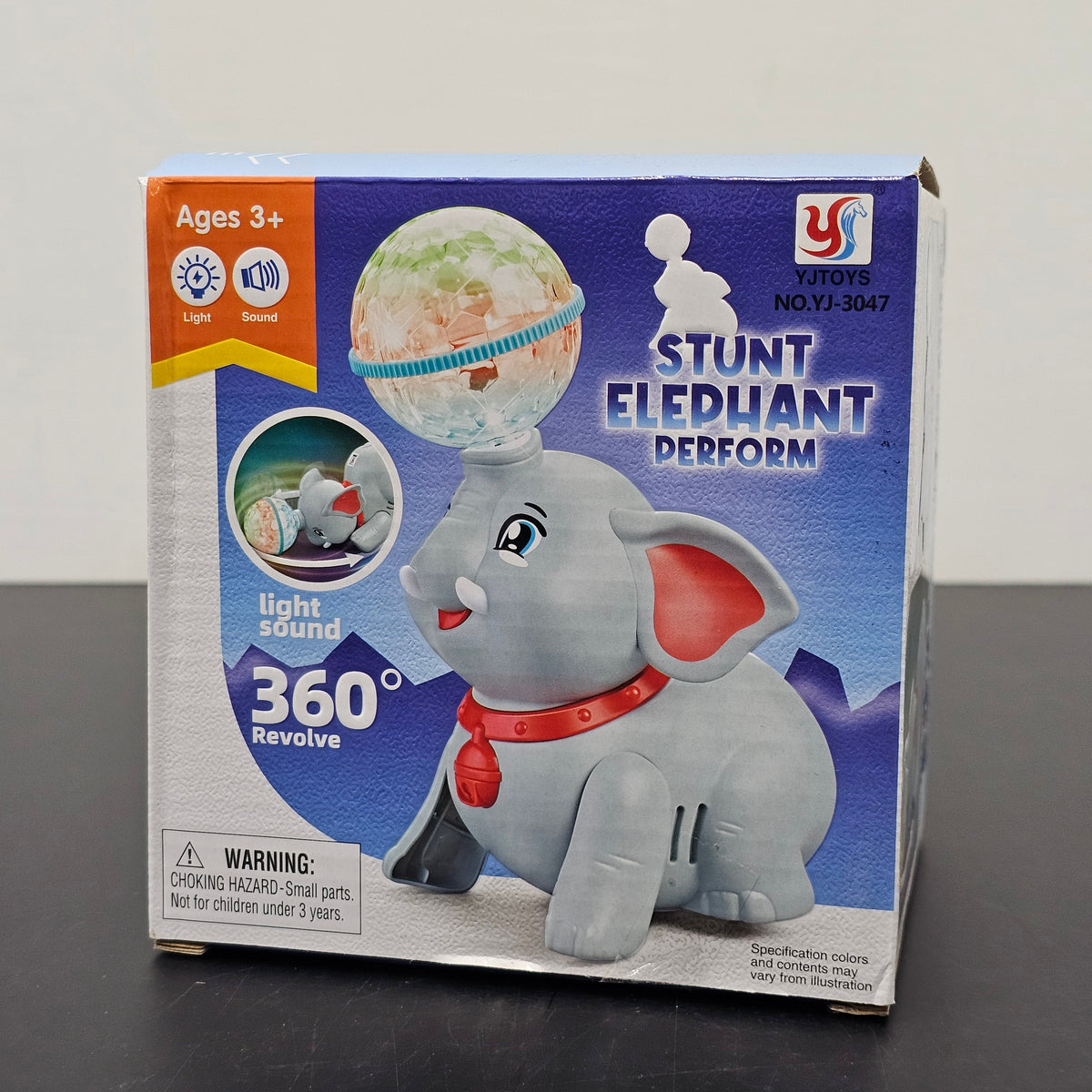 Cute Elephant 360° Rotating Toy – Musical & Light Fun for Kids