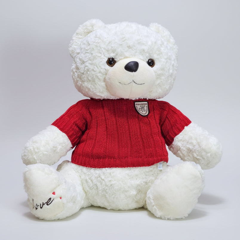 Sweater Bear – 50cm White Colour Soft Plush Toy