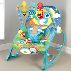 Baby Rocker – Infant to Toddler with Fold-Out Kickstand (0M+, 40 lbs / 18 kg)