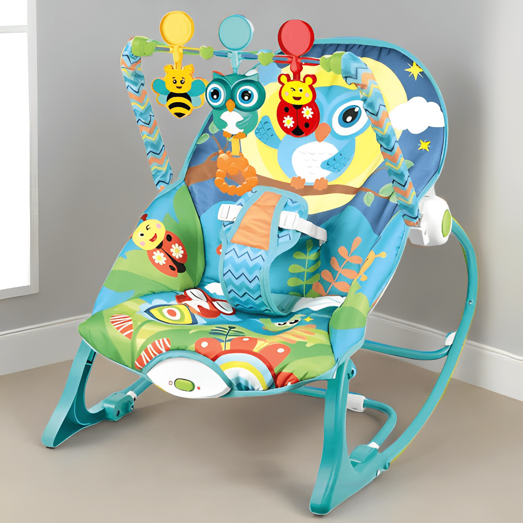 Baby Rocker – Infant to Toddler with Fold-Out Kickstand (0M+, 40 lbs / 18 kg)