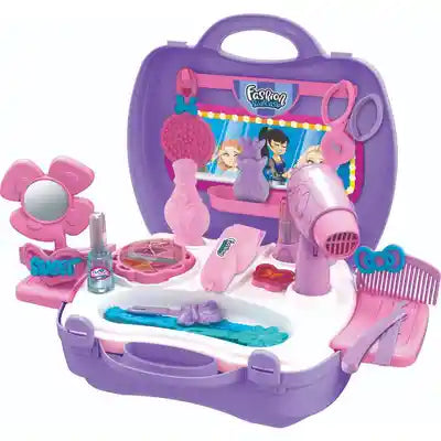Fashion Suitcase Makeup Box for Girls | Beauty Play Set with Accessories