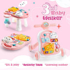 3-in-1 Baby Activity Walker with Music & Lights