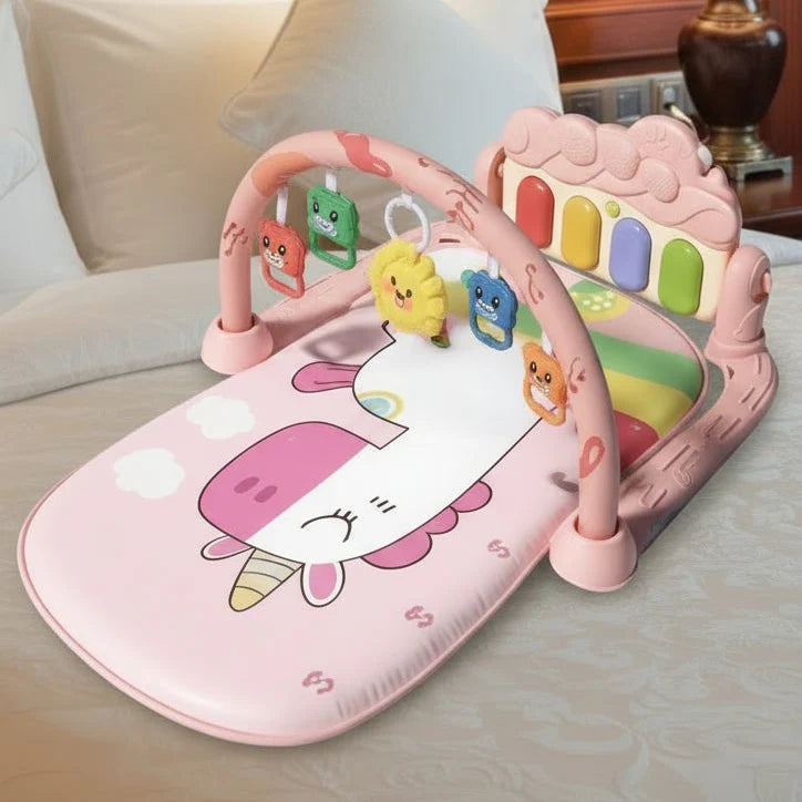 Baby Play Gym Mat 3-in-1 Piano Playmat – Interactive Activity Gym