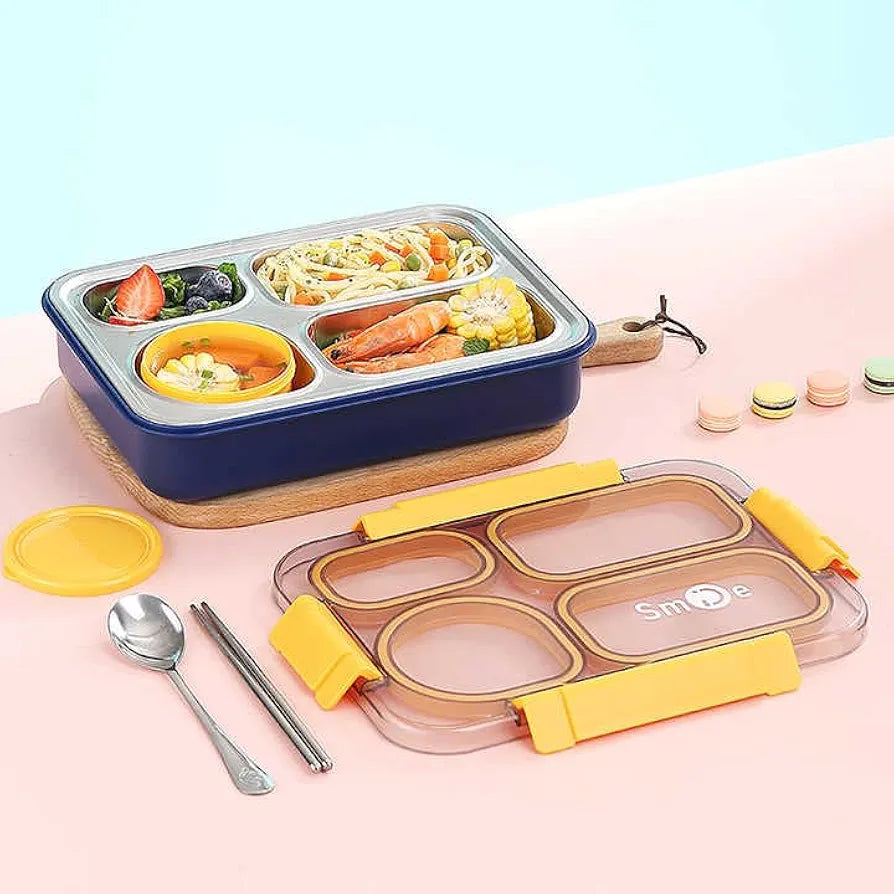 Individual-Seal Stainless Steel Lunch Box – Leak-Proof, Portion-Perfect