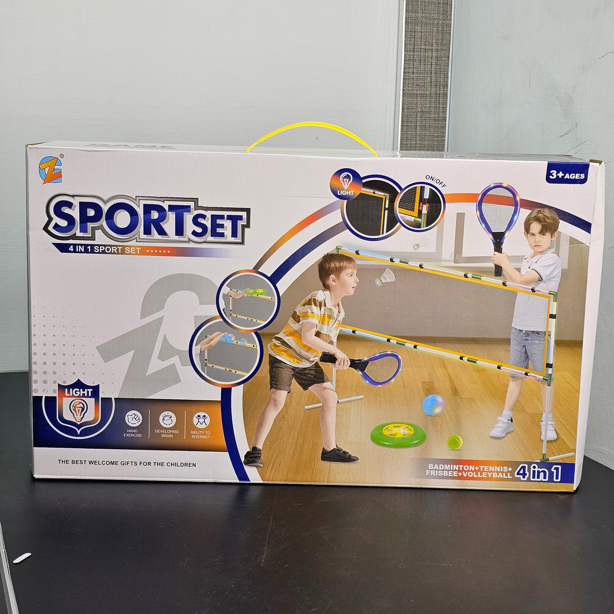 4 in 1 Sports Set – Badminton, Tennis, Frisbee & Volleyball Game Kit