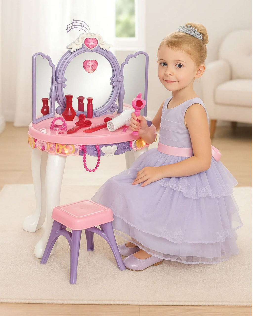 Magical Princess Dresser with Secret Control Door – Unlock the Royal Surprise!