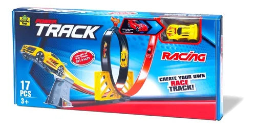 Power Track Racing Set – 17 Pcs Super Track Racer for Kids (Age 3+)