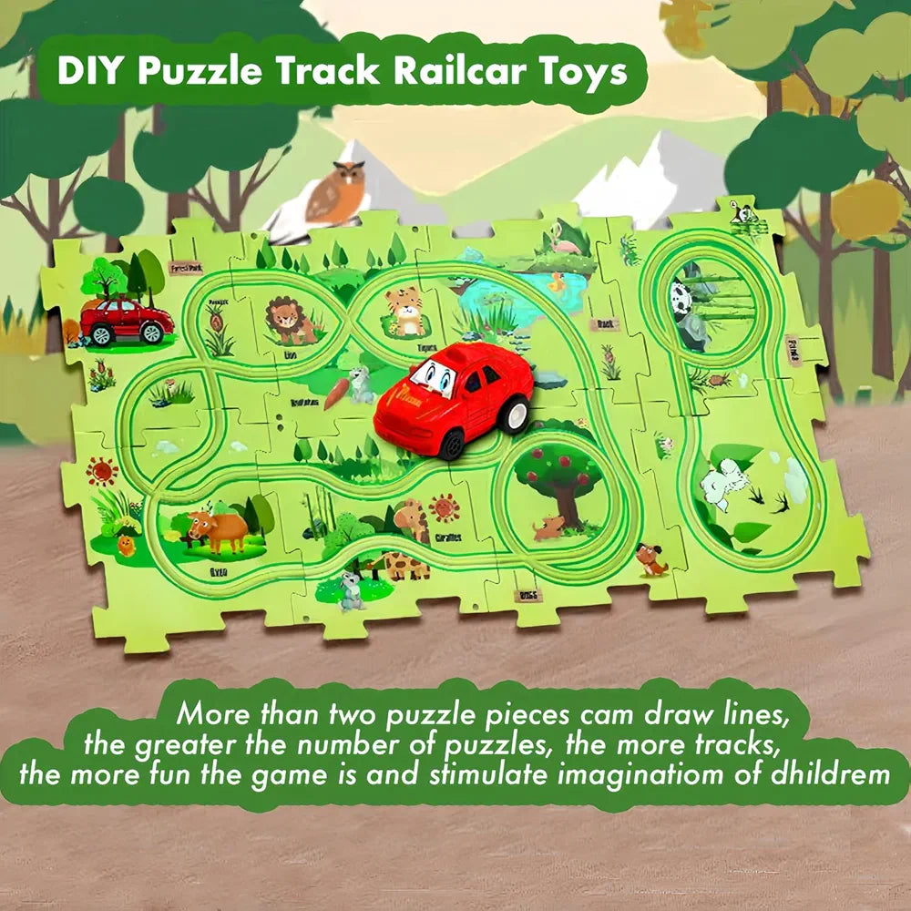 Rail Puzzle Car Track Game | Fun Activity Toy for Kids