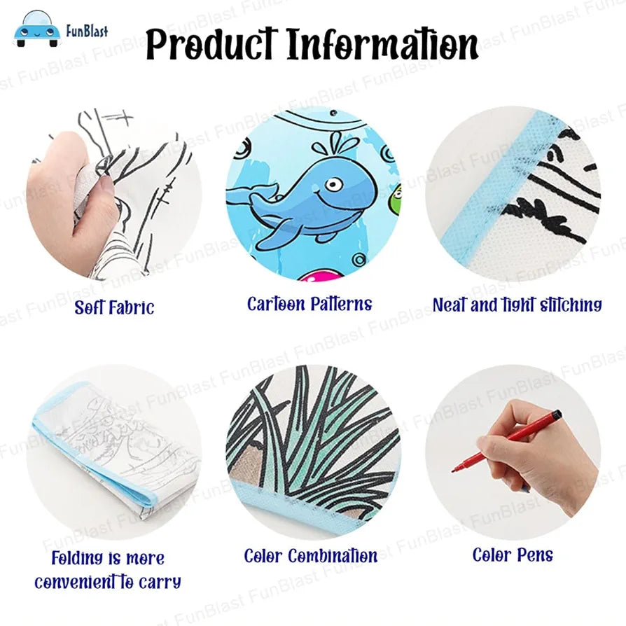 Kids’ Painting Mat with Colors – Easy Washable & Reusable