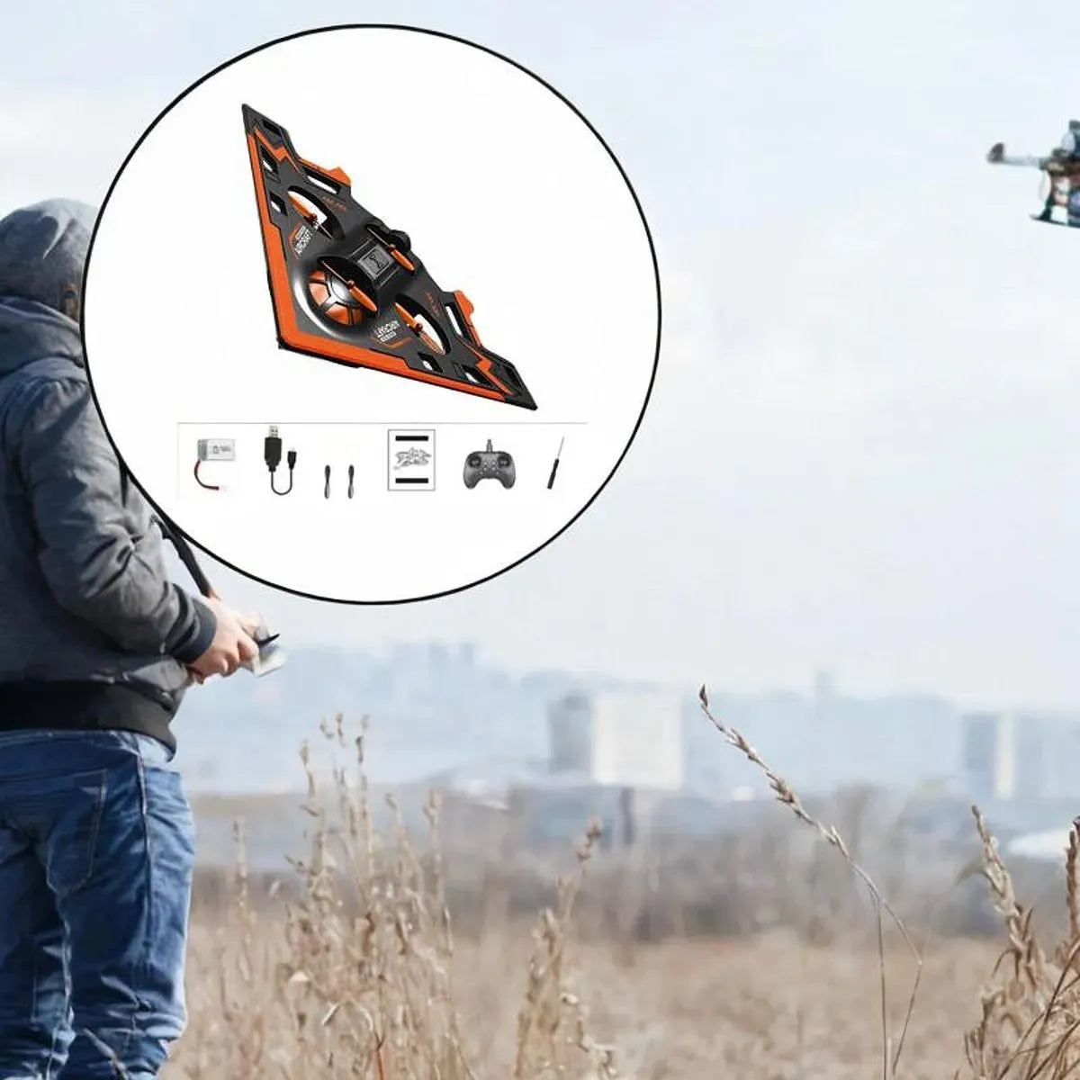 B2 Remote Control Aircraft – 360° Rotation & One-Click Return