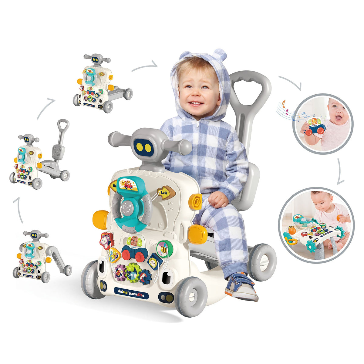 5-in-1 Baby Activity Walker with Music & Lights
