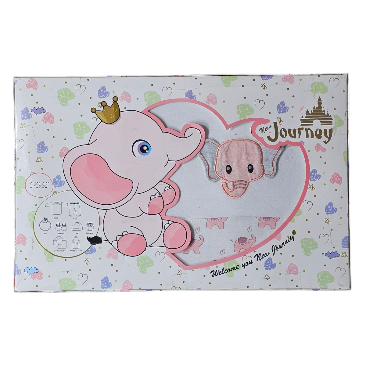 Welcome to New Journey Newborn Gift Set – 10 Pcs Baby Essentials
