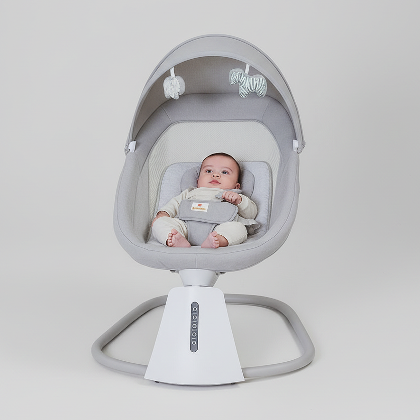 Mastela 3-in-1 Aura Deluxe Bassinet – Smart Touch & App Controlled Baby Comfort by Junior Land Pakistan
