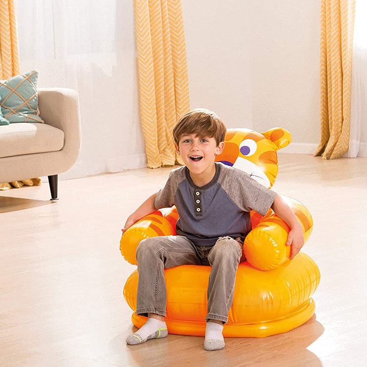 Intex Happy Animal Inflatable Chair – Kids Sofa Seat (3–8 Years) #68556