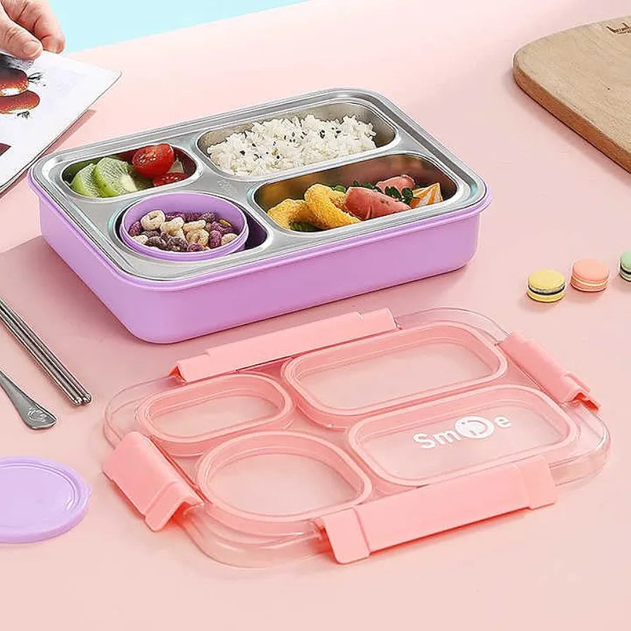 Individual-Seal Stainless Steel Lunch Box – Leak-Proof, Portion-Perfect