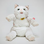 Learn to Speak Plush Cat with Shoulder Bag – White Colour
