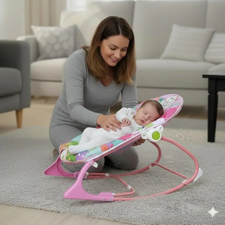 Baby Rocker – Infant to Toddler with Fold-Out Kickstand (0M+, 40 lbs / 18 kg)