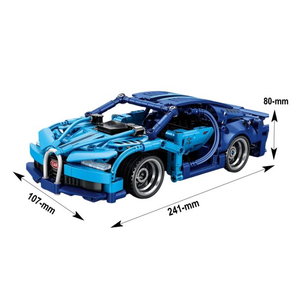 Remote Control Sports Car Building Block Set – 2.4 GHz, 372 Pieces