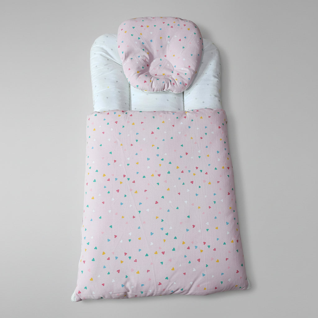 Baby Carry Nest with Head Cushion – Cotton Fabric | Soft & Cozy