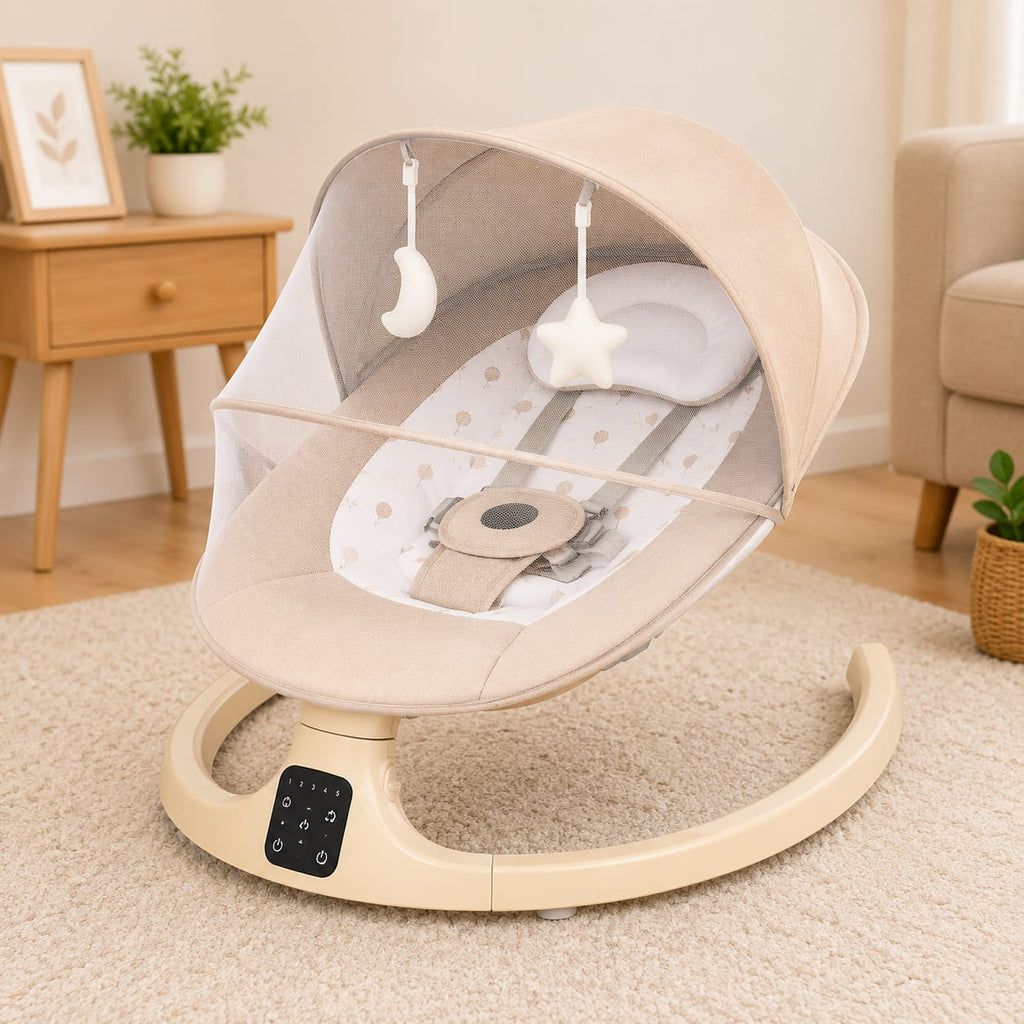 Kidilo 3-in-1 Deluxe Electric Baby Bassinet – Smart Rocker, Cradle & Sleeper