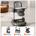 Kidilo 3-in-1 Premium Baby High Chair – Feeding Chair, Baby Walker & Baby Swing KD015