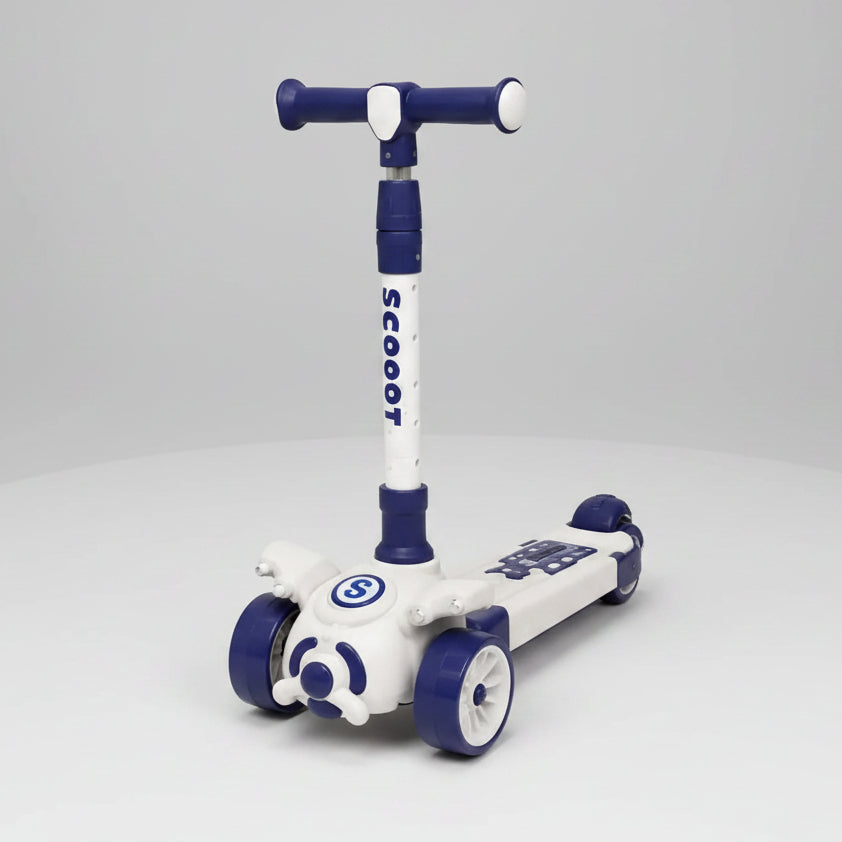 Aeroplane Shape Kids 3 Wheel Scooter – Foldable with Lights & Music
