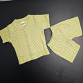 New Born Baby Dress – Dots Print, Green Colour