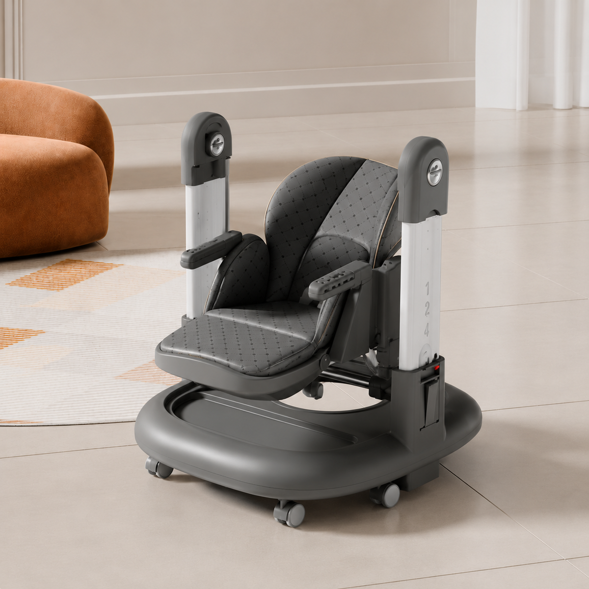 Kidilo 3-in-1 Premium Baby High Chair – Feeding Chair, Baby Walker & Baby Swing KD015