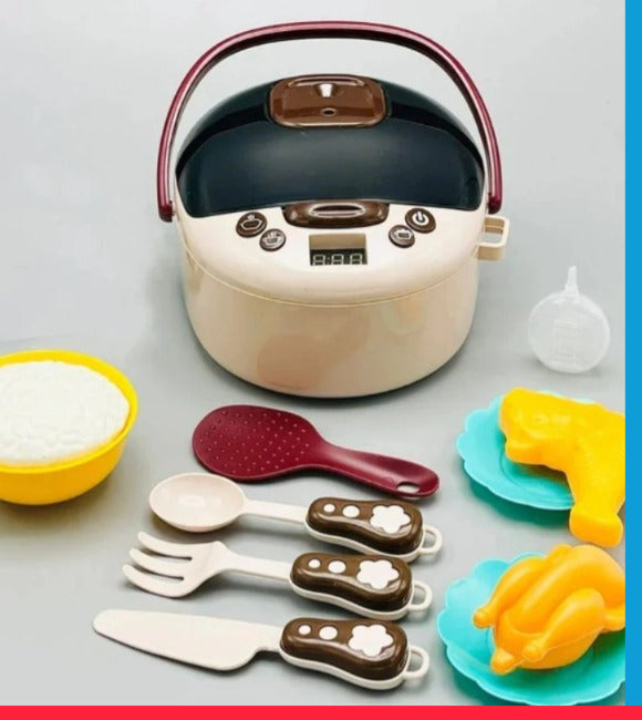 Mini Rice Cooker – Children's Simulation Household Appliance (11 Pcs Set)