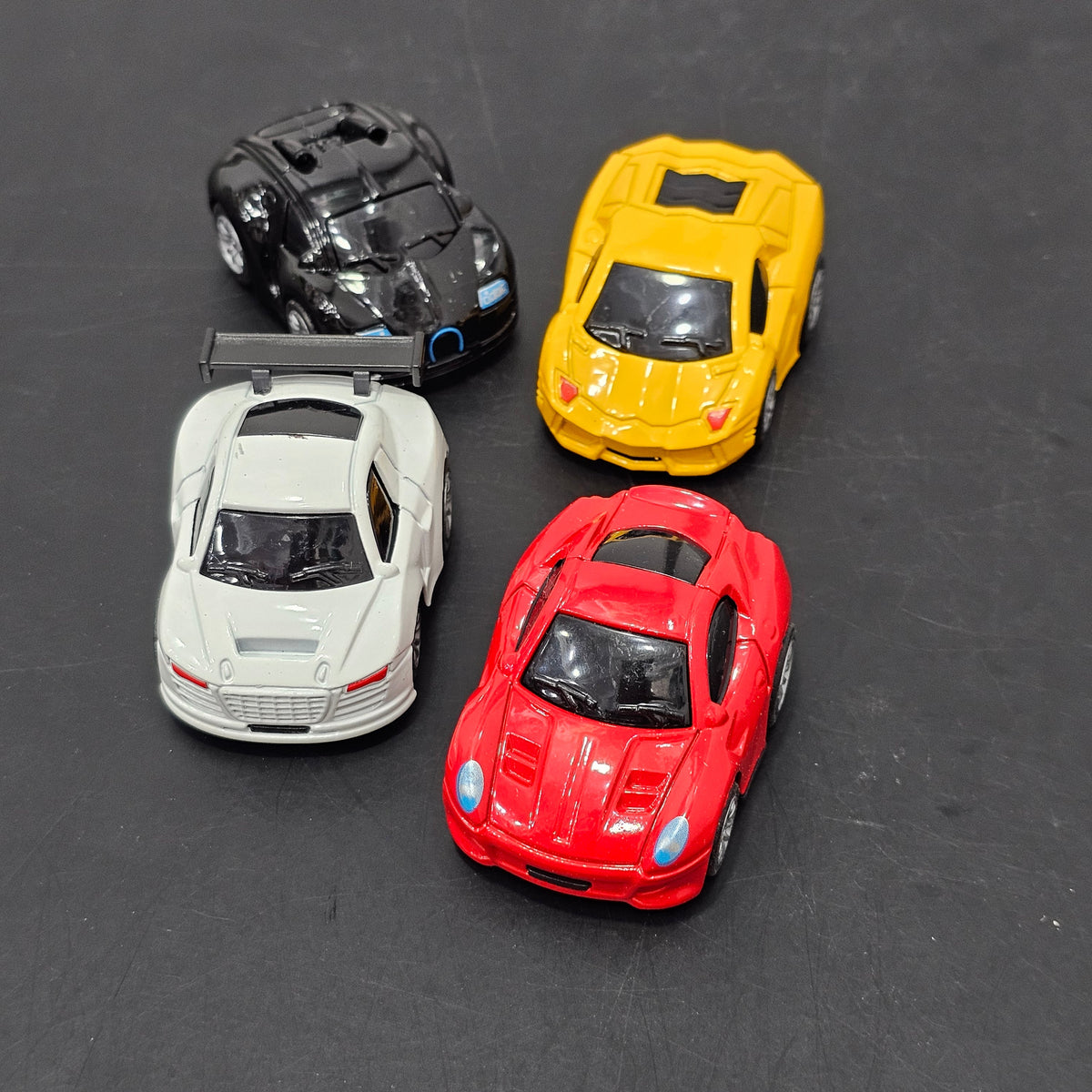 Mini Die-Cast Model Vehicle Set – Pack of 4 Cars for Kids