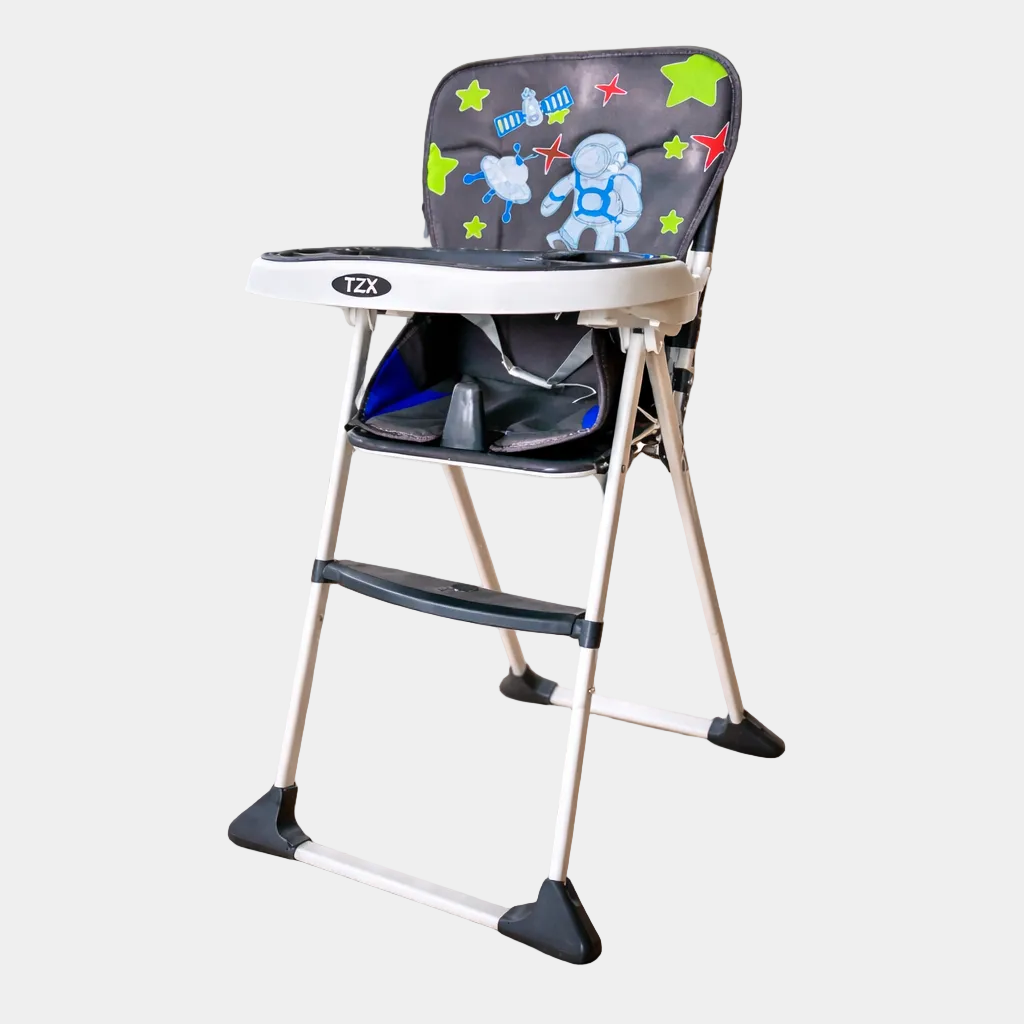 Baby High Chair Booster Feeding Set – Gray Colour